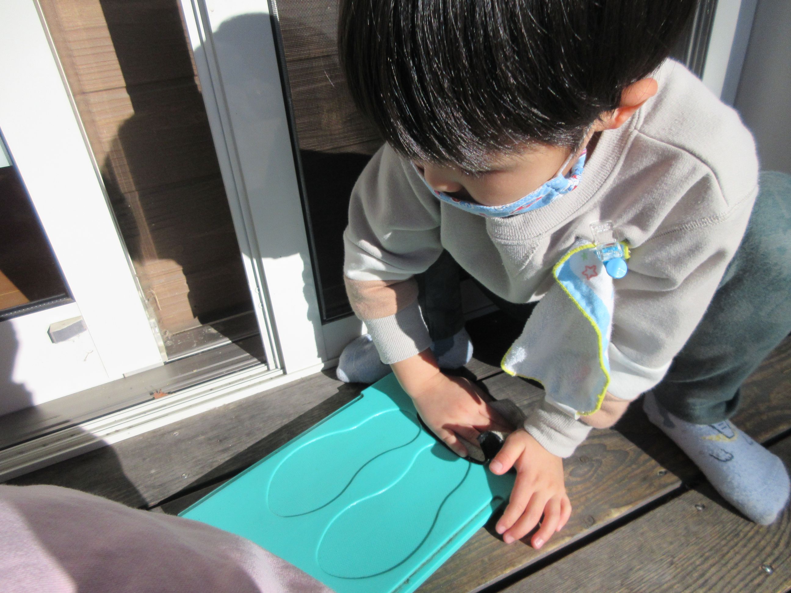 男の子掃除