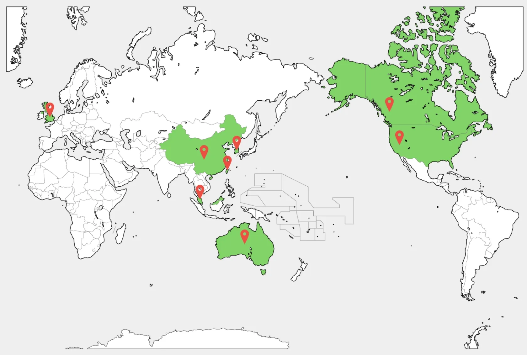 海外研修・交流の相手国